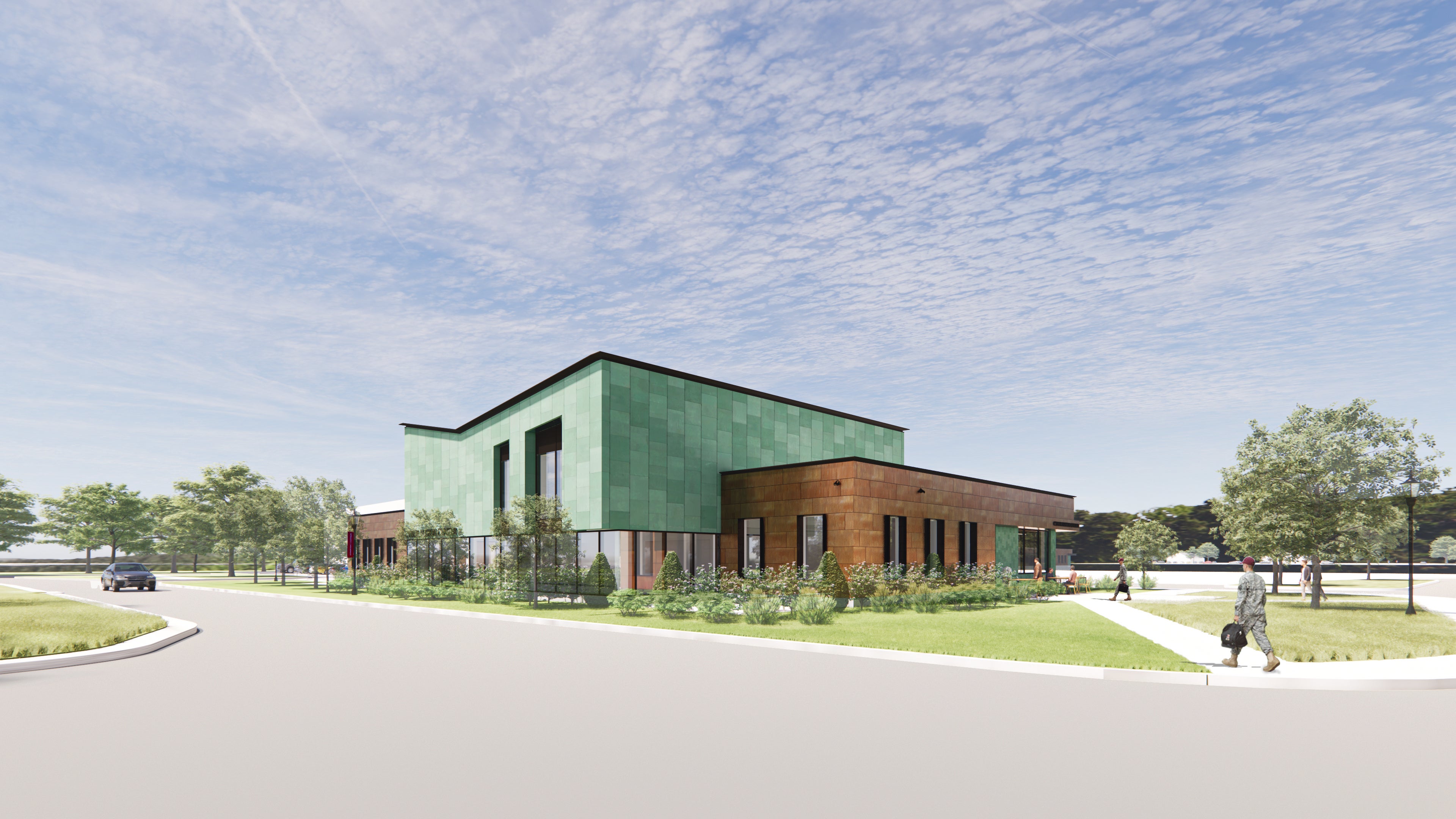 A rendering of the new Cyber Fusion Research and Development Center.