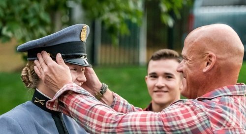 Cadet with parent