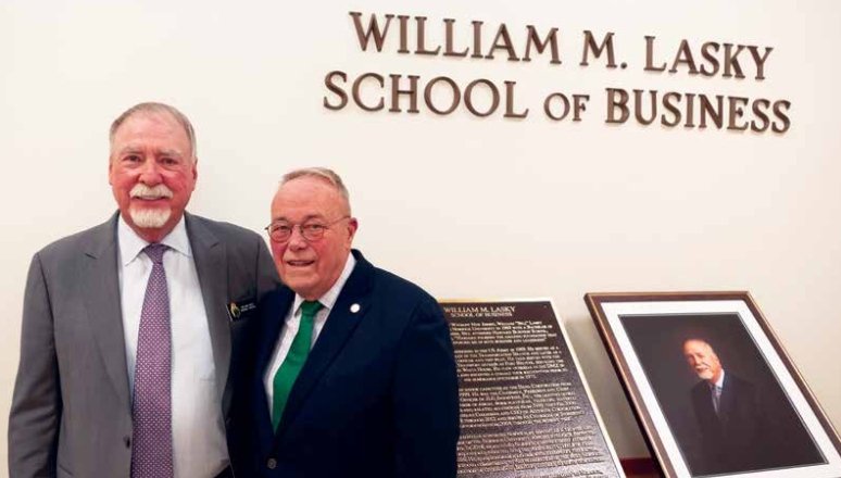 William Lasky '69 (left) "Returning the Favor"