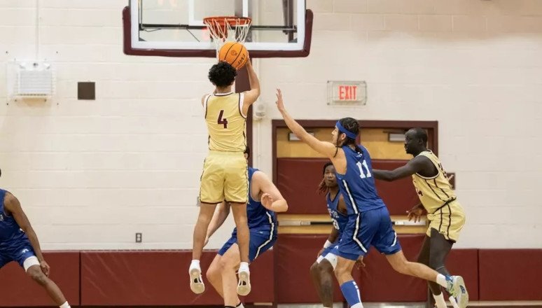 Men's basketball in action