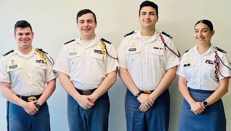 (L-R): Jayden LaVecchia '27, Brendan Coyne '25, Ahmed Mohammad '26, and Isabella Ross '25